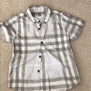 Burberry boys plaid shirt